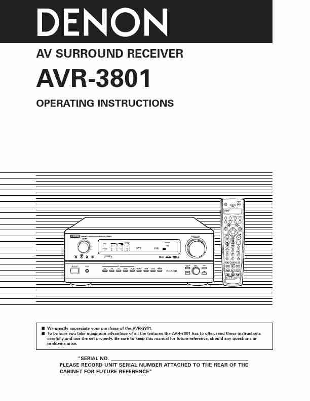 Denon Stereo System AVR-3801-page_pdf